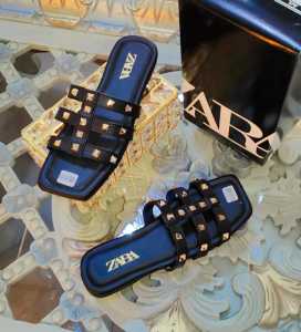 PROMO SANDAL ZARA SELOP FLAT PIRAMIDA KEKINIAN TERBARU KOREAN STYLE KODE B3A