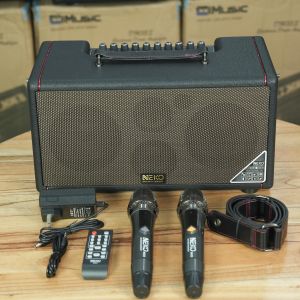 Loa di động Neko NK03 kèm 2 micro không dây nhỏ gọn karaoke Hay chính hãng Neko