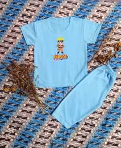 Setelan Kaos Anak Perempuan Dan Cowok Motif Gambar Kartun Naruto Umur 6 BULAN - 10 TAHUN