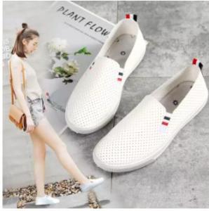 UCMVZO Women White Shoes Pu Leather Shoes Breathble Soft Casual Shoes Work Sneakers