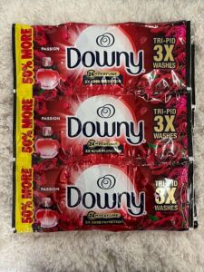 DOWNY FABRIC CONDITIONER PASSION TRI-PID (RED) 75MLx 12 Sachets | 3X Perfume Freshness | 50% More Fragrance