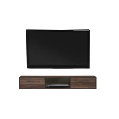 Living Mall Pollian 4FT/5FT/6FT Floating TV Console with Back Panel LED Backlight in 2 Colours