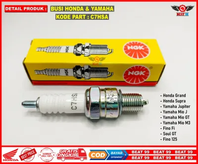 1Pcs Busi NGK Motor Grand Supra Jupiter Mio J Mio GT Mio M3 Fino Fi Soul GT Fino 125 Kode Part C7HSA