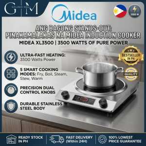 🔥10.10 MEGA SALE🔥 MIDEA 3500W Portable Induction Cooker Smart Sensor Touch Energy-Saving Inverter Adjustable Temperature Fast Heating for Home Cooking 5-Year Warranty