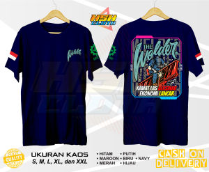 Baju Kaos Pria Distro Welder StreetWear Kawat Las Bersinar Ekonomi Lancar - HSHcloth