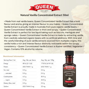 Queen | Organic Vanilla Bean Extract Vanilla Bean Paste | Pes Vanila Perisa Vanila Ekstrak Vanila