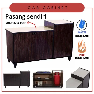 Gas Cabinet / Almari Gas / Stove Cabinet / Kabinet Dapur / Kitchen Cabinet with melamine top