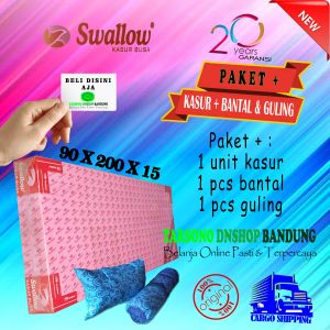 { Paket + } Kasur Busa Swallow Sepaket Bantal & Guling / Ukuran No. 1 2 3 4 Bergaransi / Tarsono Dnshop Bandung