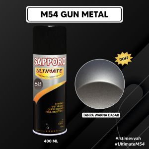 Sapporo Ultimate M54 Gun Metal / Sapporo Ultimate / Cat Semprot / Cat Aerosol Terbaik / Sapporo Spray / Sapporo