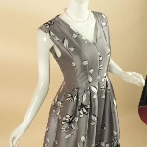 Katosa Heart Neck Dress Spread Tafta Stand Form-Smooth Perfect In Every Move㏇X0407