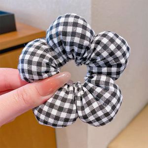 XINSU38 ผ้าฝ้ายเต็มไป ยางรัดดอกไม้สำหรับเด็ก ฟองน้ำเสริมฟองน้ำ รูปทรงดอกไม้ แหวนผมพูดเกินจริง หวานหวานแหววว ผ้าผ้าทอ เชือกรัดผม สำหรับผู้หญิง