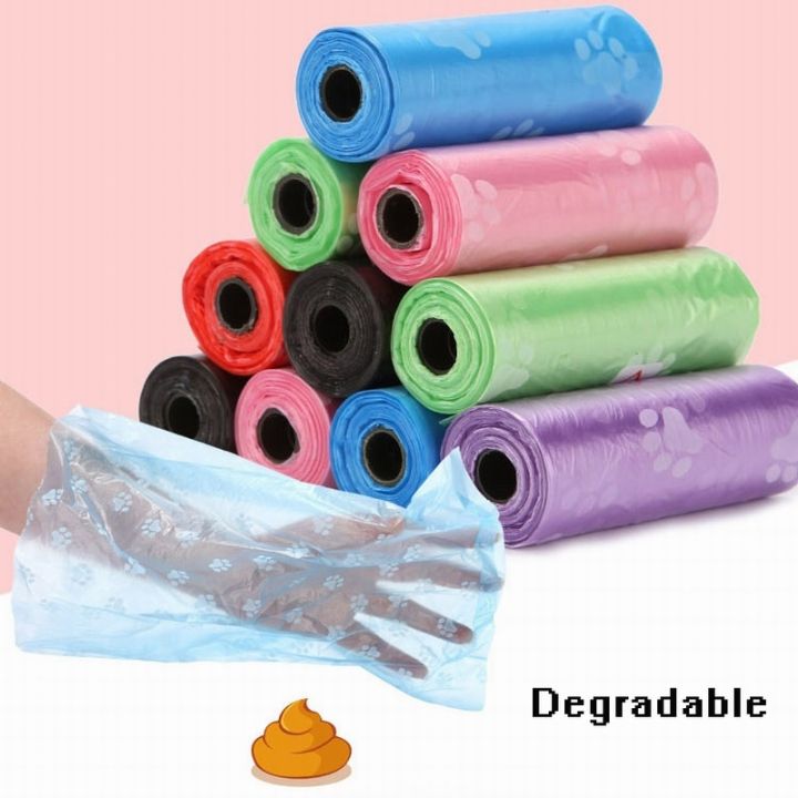 10-100Rolls Dog Poop Bag Degradable Plastic Pet Dog Poop Bags For Dog ...