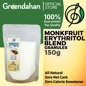 Greendahan Monkfruit Erythritol Blend Granules 150g (2x sugar sweetness)  - Keto Friendly SweetenerNO MALTODEXTRIN
