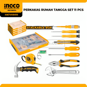 Home Tool Kit 11pcs Set INGCO HKTV01H111 Perkakas Box Tang Obeng Palu