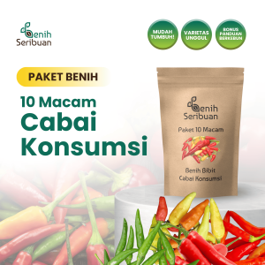 Benih Seribuan - Paket 10 Macam Benih Cabe Konsumsi Sayuran Cabai Rawit Hibrida