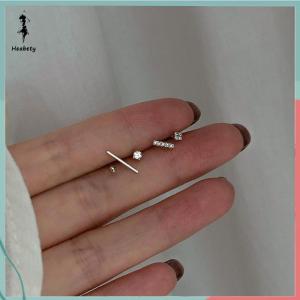 ส่วนลด 10 บาท สำหรับการซื้อ 1 ชิ้น ชุดต่างหูเม็ดเล็กคริสตัลมุก5ชิ้นสำหรับผู้หญิงเครื่องประดับหูแฟชั่น