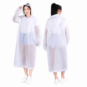 JUNOTERNEY 1pc Có thể tái sử dụng Áo mưa trong suốt Chống thấm nước Trường hợp khẩn cấp Áo mưa đi cắm trại Phổ quát Di động Áo mưa cho người lớn dành cho du lịch cắm trại