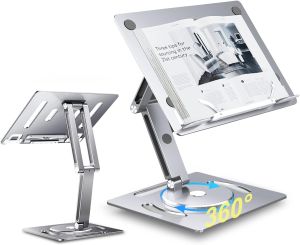 Oatsbasf Z18S Aluminium Laptop Tablet Stand 360 Rotable Base Reading Book Holder