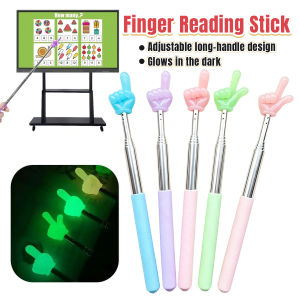 Retractable Finger-Shaped Teaching Pointer with Night Glow for Whiteboard Reading Guide Stick