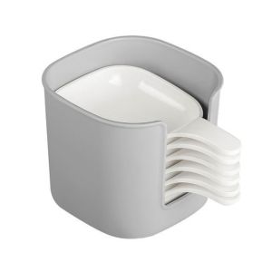 HCHC MALL 7PCS/SET Có thể xếp chồng lên nhau Bộ đĩa đựng nước chấm Nhựa có giá để đồ Bộ Đồ Ăn Nhỏ Đĩa đựng gia vị Di động Đĩa đựng nước sốt cà chua Nhà bếp