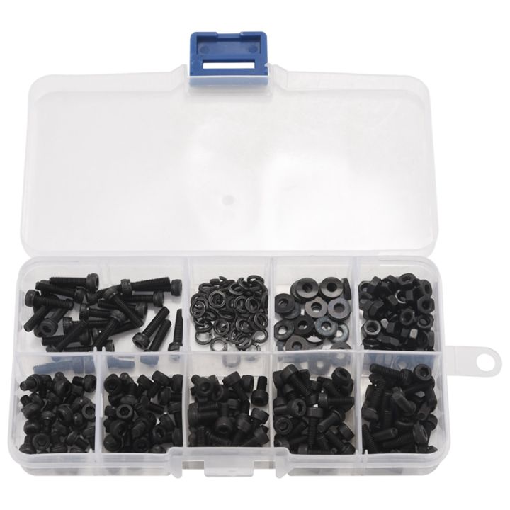 300 Pcs Nuts Bolts Set Hex Bolts Nut and Washer Assortment Screws Bolts ...