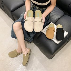 Giày lười nửa đế dành cho nữ giày lười giày lười đế dày phong cách Hàn Quốc cổ điển