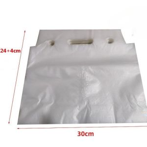 100PCS Disposable Plastic Handheld Bag Coffee Juice Milk Tea Shop Transparent Portable Takeout Bag