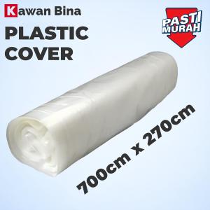 Beg Pelindung Kain Plastik Plastic Drop Cloth Protective Bag 9ft x 23ft Plastic Sheet Clear Plastic Drop Cloth for Paint