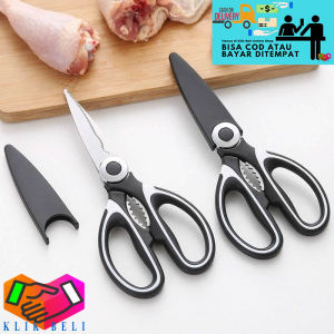 Klik-Beli Gunting Dapur Serbaguna Multifungsi / Kitchen Scissors / Alat Pemotong Ayam Sayur Ikan Daging Stainless Steel