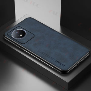 Phone Casing For VIVO Y02/Y02A/Y02t Case Luxury Sheepskin Silicone Soft Casing Lens All-inclusive Plain Leather Anti-drop Cover t1-13