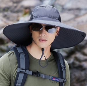 IDEAL Caps For Men Fisherman Hat 15cm Large Brim Sunscreen Hat For Men Sun Protection UV Protection Fishing Mountaineer