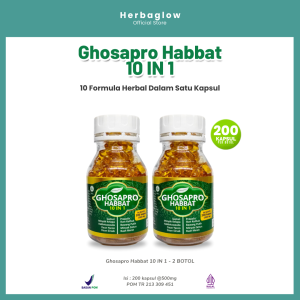 2 BOTOL Ghosapro Habbat 10 In 1 Isi 200 - Bantu Turunkan Kolesterol & Menjaga Daya Tahan Tubuh BPOM