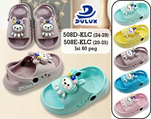 DX-508D-KLC Sandal Anak Perempuan Selop Tali Belakang Karakter Kelinci / Sandal Selop Karet Anak Cewek Merek Dulux Size 24-29
