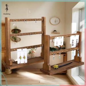 🔥ส่วนลด 10 บาท สำหรับการซื้อ 1 ชิ้น🔥ราคาถูก ไม้สำหรับจัดแสดงเครื่องประดับที่ทำจากไม้ที่แขวนสร้อยข้อมือที่แขวนตะขอสำหรับจัดเก็บต่างหูหมุดเข็มกลัดที่วางขาตั้ง