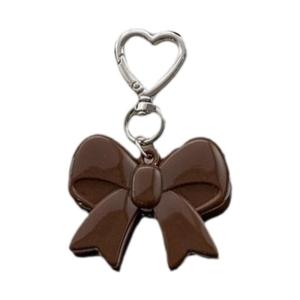 Sweet Bows Keychain Car Key Chains Bowknot Keyring Bag Charm Handbag Charm Lovely Heart Keyholders Phone Charm