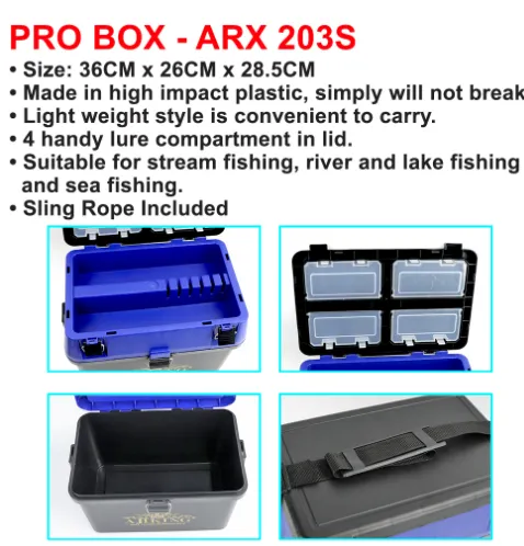 NEW) AJIKING PRO BOX ARX 202 HEAVY DUTY TACKLE BOX 😍