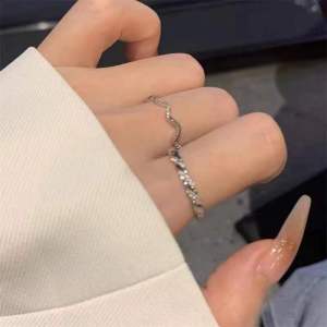 YADOU Minimalist Geometric Ring Set for Women Elegant Open Design with Sparkling Details Fashionable INS Style Jewelry