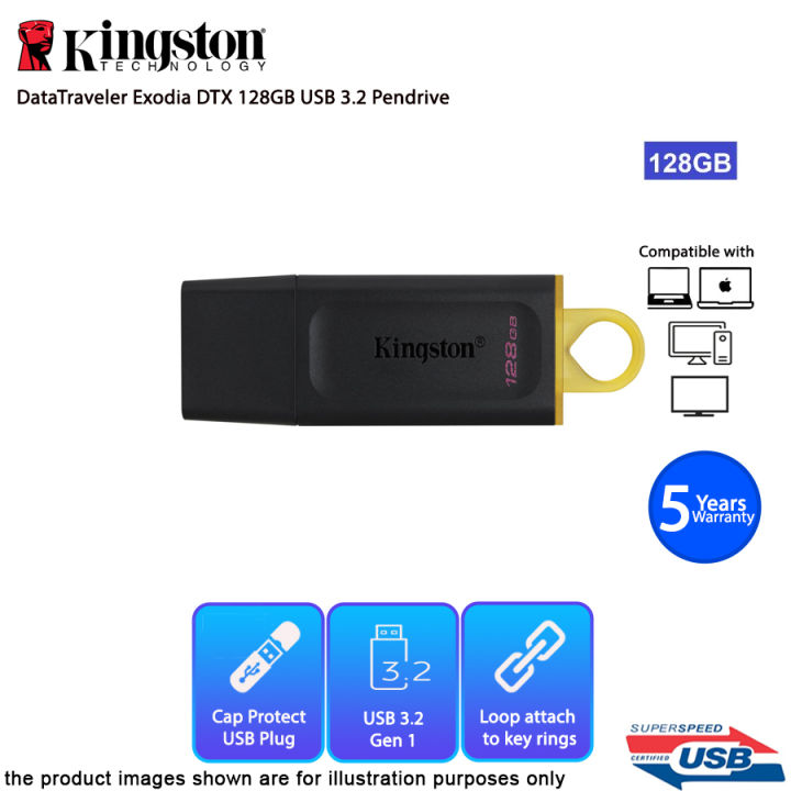 USB Flash Drive EXODIA M Penna USB Kingston - Velocità USB 3.2, Disponibile In 32GB, 64GB, 128GB, 256GB DataTraveler EXODIA M - Foto 5