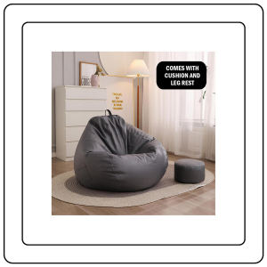 【JJ HOME】K1 Waterproof Tech Cloth Beanbag Sofa Seat Cushion with Footrest