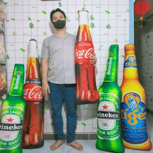 (MIỄN SHIP TẶNG HENIKEN 10CM) GẤU BÔNG SIZE LỚN 150CM BIA HENIKEN TIGER MẨU MỚI CAO CẤP HÀNG VIỆT NAM XUẤT KHẨU