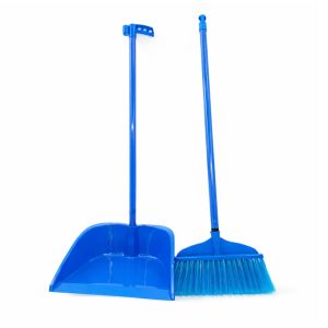 2 in 1 Broom and Dustpan Set Plastic Floor Sweeper Cleaning Brush with Long Handle for Home