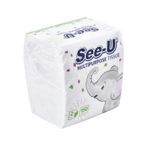 Tissue See U Multipurpose Pop Up Gajah 150 Sheets 1 Ply / Tisu kotak meja makan serbaguna
