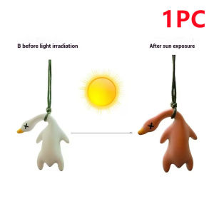 Cammuo Color Changing Duck Funny Color Changing Roasted Duck Car Hanging Keychain Car Pendants Accessorie Bag Kay Chain
