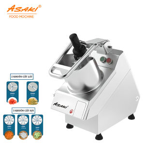 Máy thái rau củ quả công nghiệp dùng cho nhà hàng và khách sạn thương hiệu Asaki VC65MS - Hàng chính hãng bảo hành 12 tháng