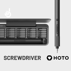 HOTO Precision Screwdriver ADV - 170RPM 25 S2 Steel Bits Dual Torque 360° Ring LED USB-C Charge