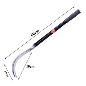 [selected]Long Handle Agricultural Weeding Tool 60cm For Gardening Black Multifunctional Lawn Mower
