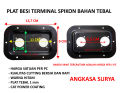 Plat Spikon Speaker Besi Terminal Speakon Kecil Speaker Salon Tebal 2 Input. 