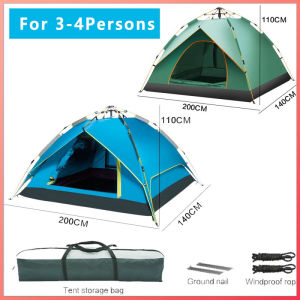 6-7 tent Person Waterproof Automatic tent Pop Up Double Layers Camping Tent With Yard Tent