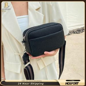 【HOSPORT】 Women Casual Shoulder Bag with Detachable Adjustable Strap Solid Color Crossbody Bag Solid Color Simple Shoulder Bag for Women Girls