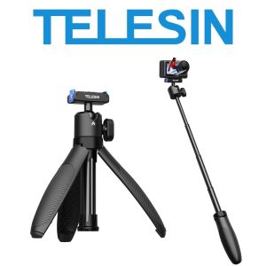 TELESIN Magnetic Quick Release Mini Tripod Selfie Stick Base Stand for DJI Osmo 360 Action 5 4 3 Camera